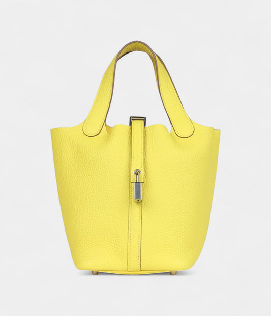 Hermès Picotin Lock 18 Lime Clemence Palladium Hardware