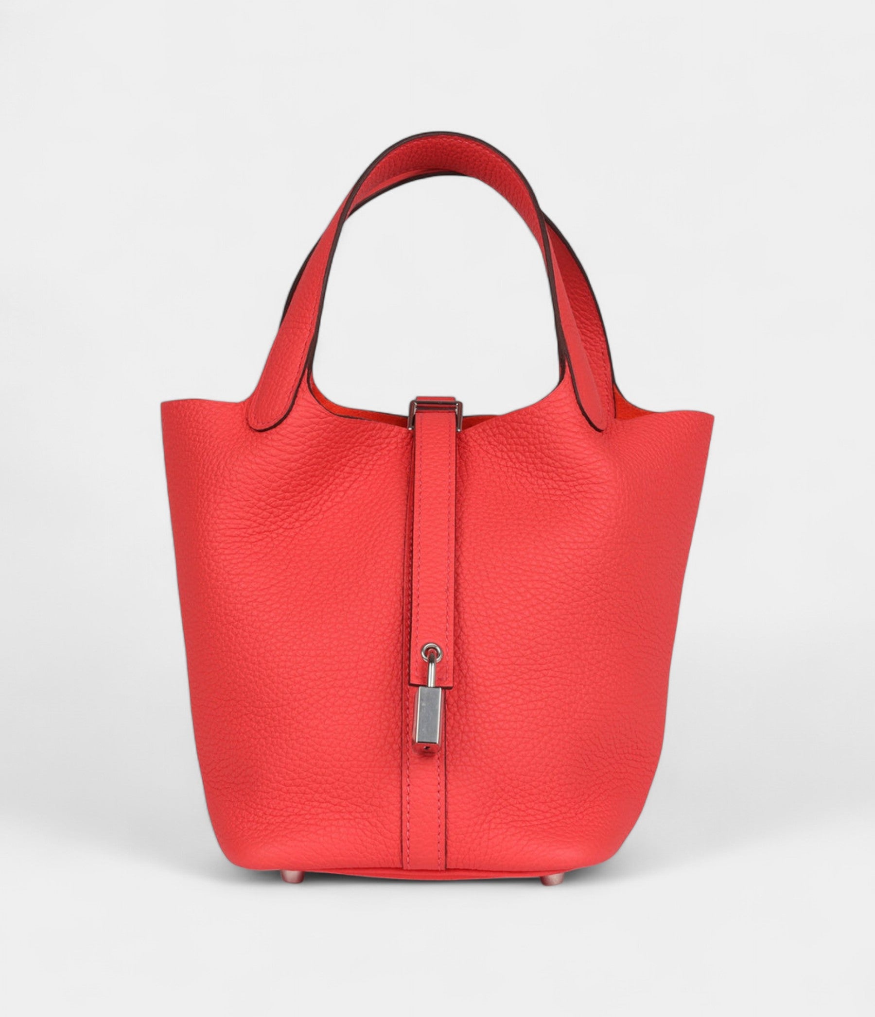Hermès Picotin Lock 18 Rose Texas Clemence Palladium Hardware