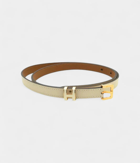 Hermès Pop H Leather Belt with Enamel Buckle