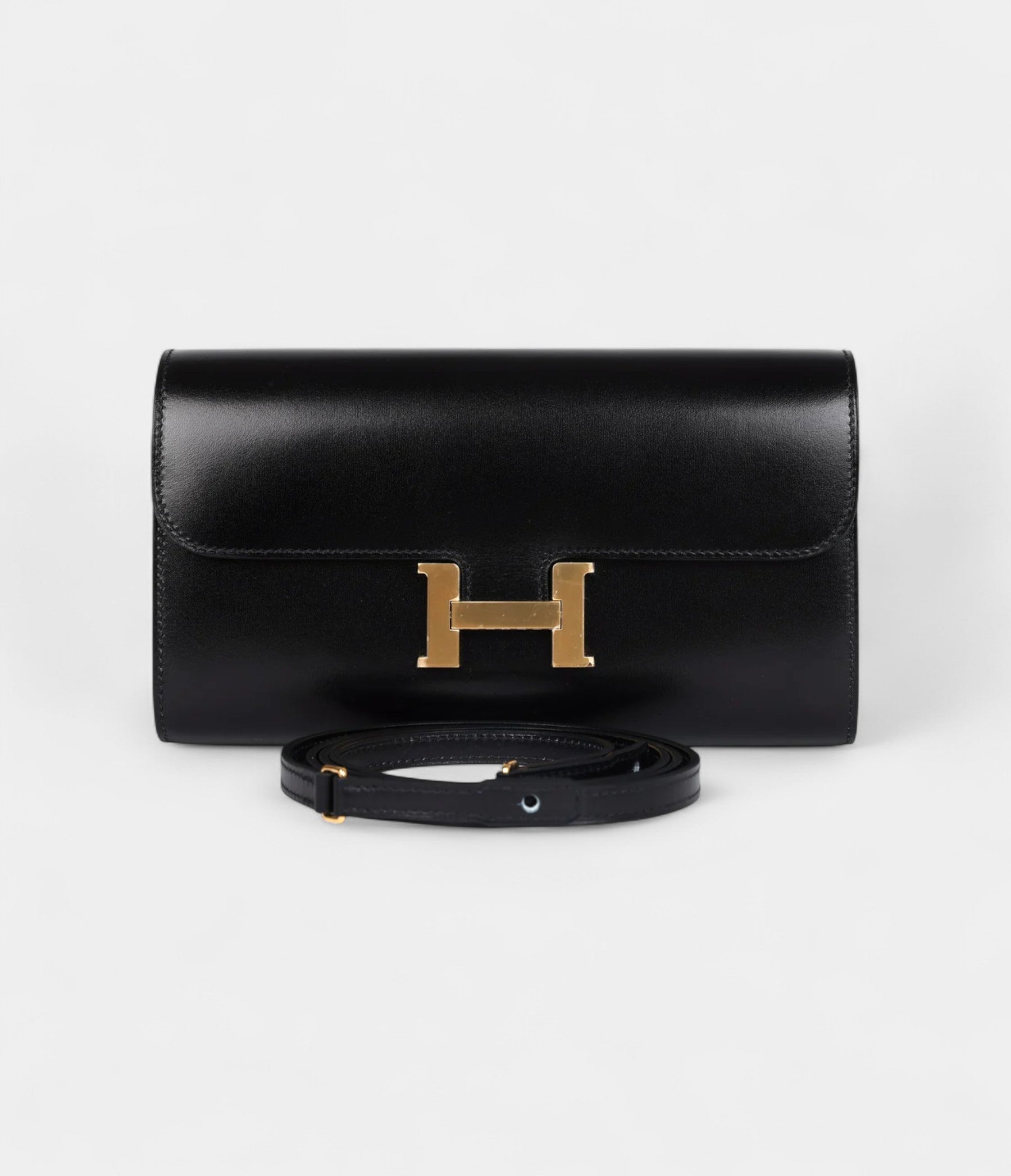 Hermès Rock Constance Wallet To Go Black Box Gold Hardware