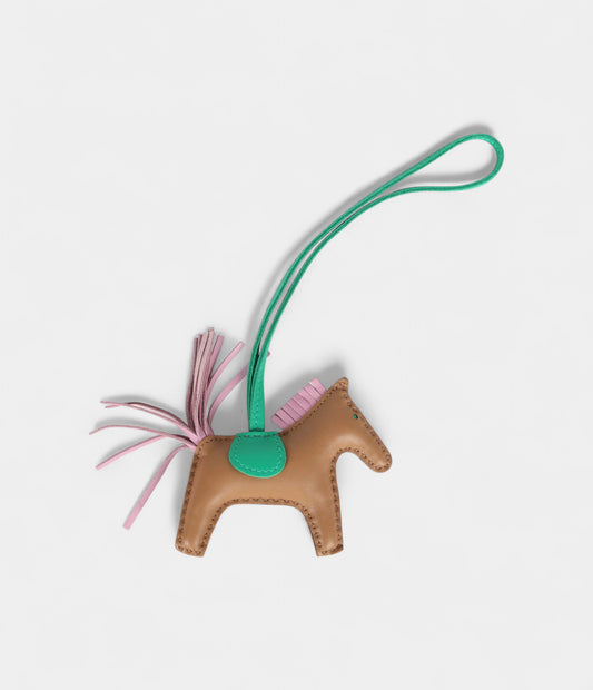 Hermès Rodeo Bag Charm PM Chai Mauve Sylvestre & Menthe Milo Lambskin