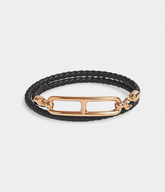 Hermès Roulis Double Tour Bracelet Black