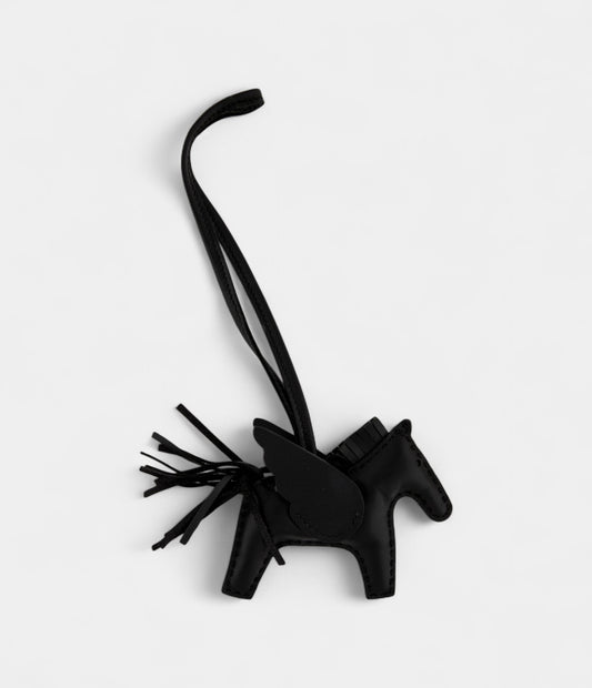 Hermès So Black Pegase Rodeo Bag Charm PM