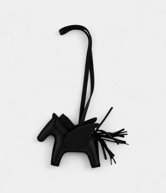 Hermès So Black Pegase Rodeo Bag Charm PM