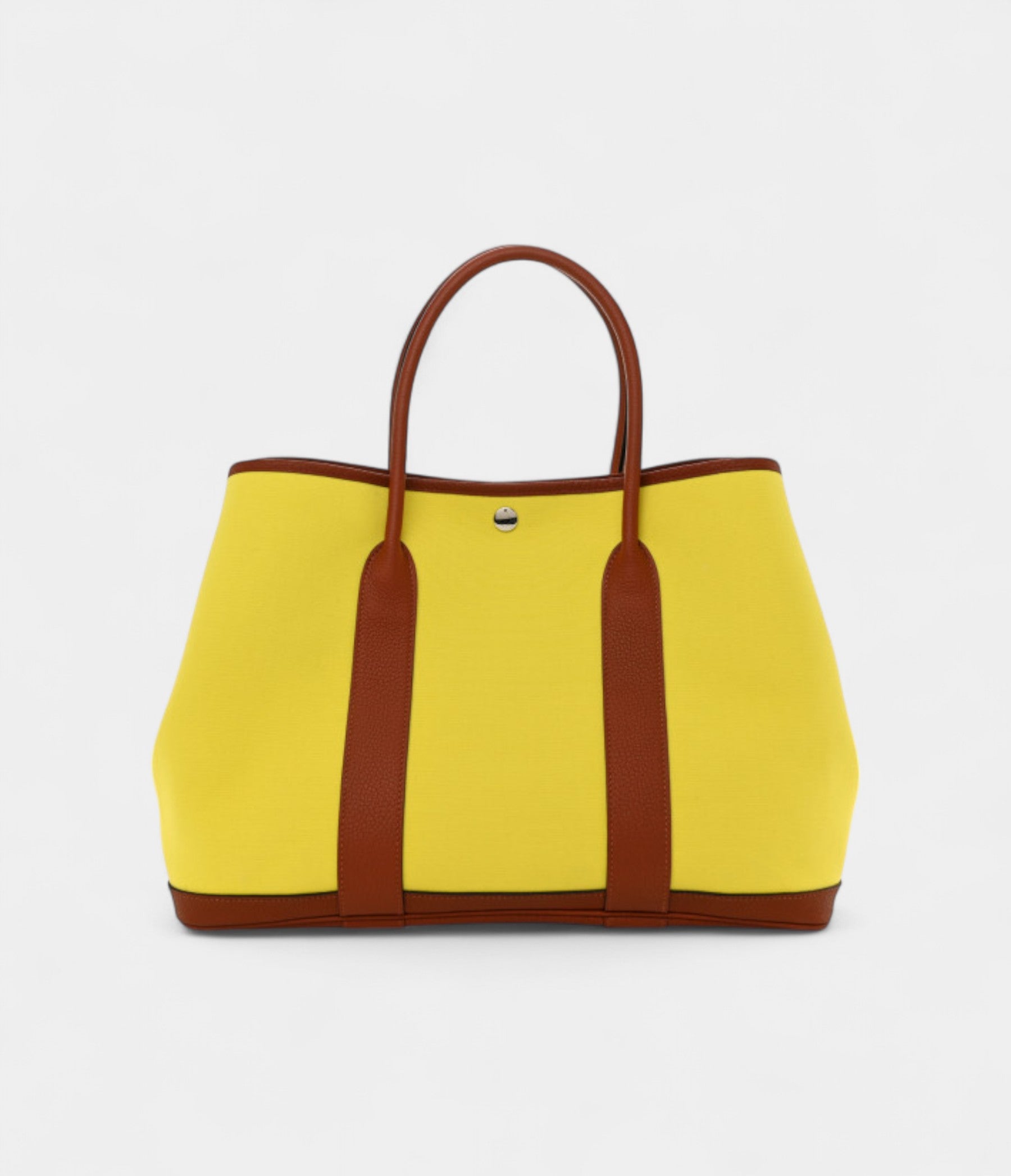 Hermes Toile Epsom Verso Garden Party 36 MM Jaune Citron Cuivre