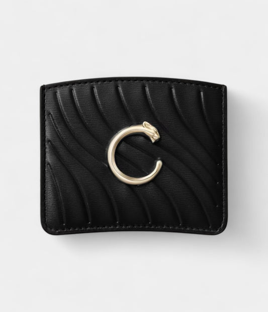 Panthère C de Cartier Simple Card Holder Black