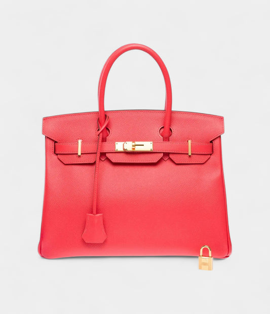 The Hermès Birkin 30 leather handbag stands as a symbol Elegance