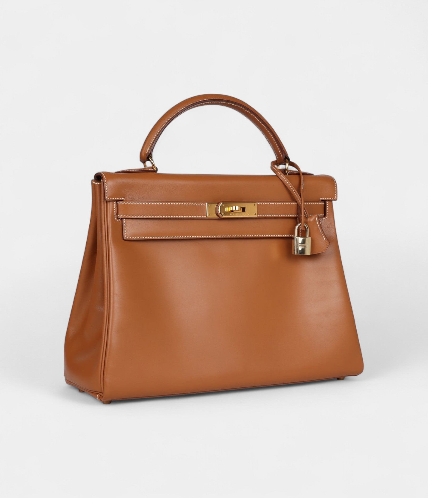 Vintage Hermès Kelly 32 Natural Sand Chamonix Gold Hardware
