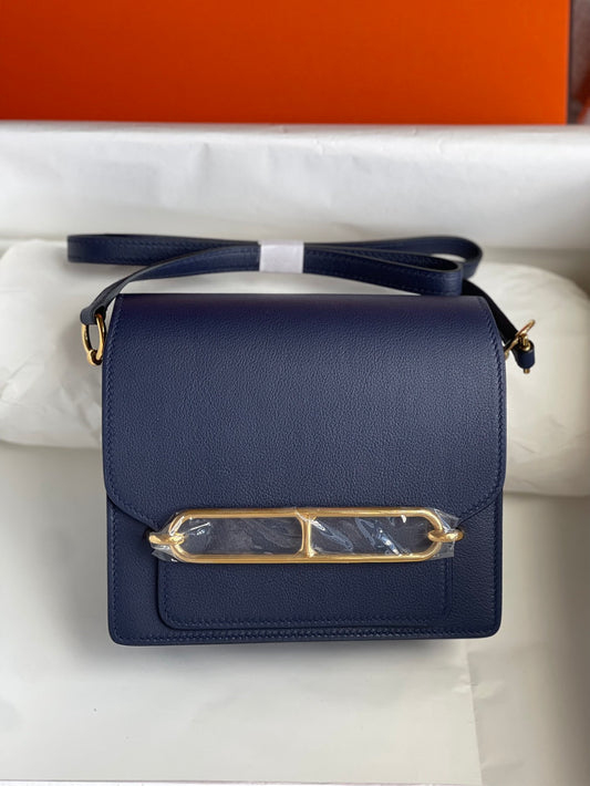 The Hermès Roulis 19cm   blue