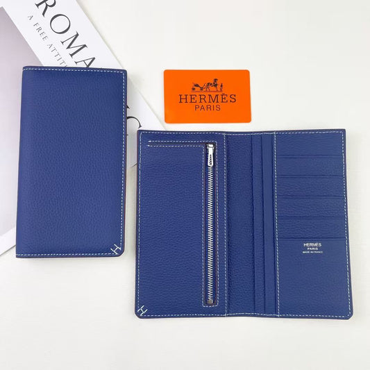 Hermès MC² Copernic Compact Wallet in Blue Sapphire Matte Alligator